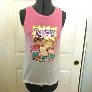 Nickelodeon Pink Rugrats Tanktop Juniors Medium